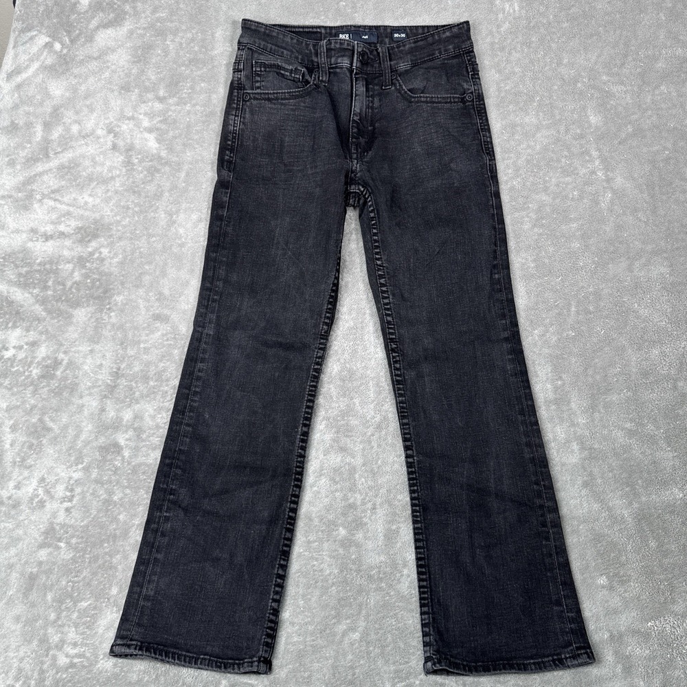 BKE Jake Bootleg Jeans Mens 30x30 Black Wash Bootcut Stretch Denim Western